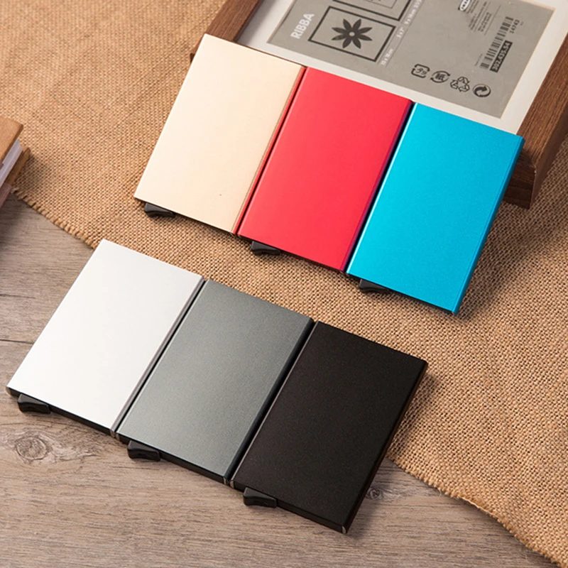 Смарт-кошелек тонкий чехол с идентификационной картой и RFID Автоматический