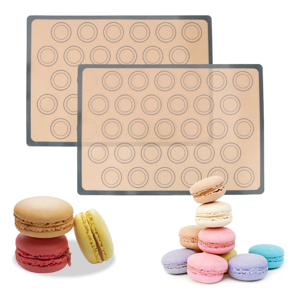 

Cake Pad Baking Sheet Tray Liner Mat Silicone Baking Mat Pad Non-Stick Rolling Dough Mat Oven Bakeware For Cake Cookie Macaron