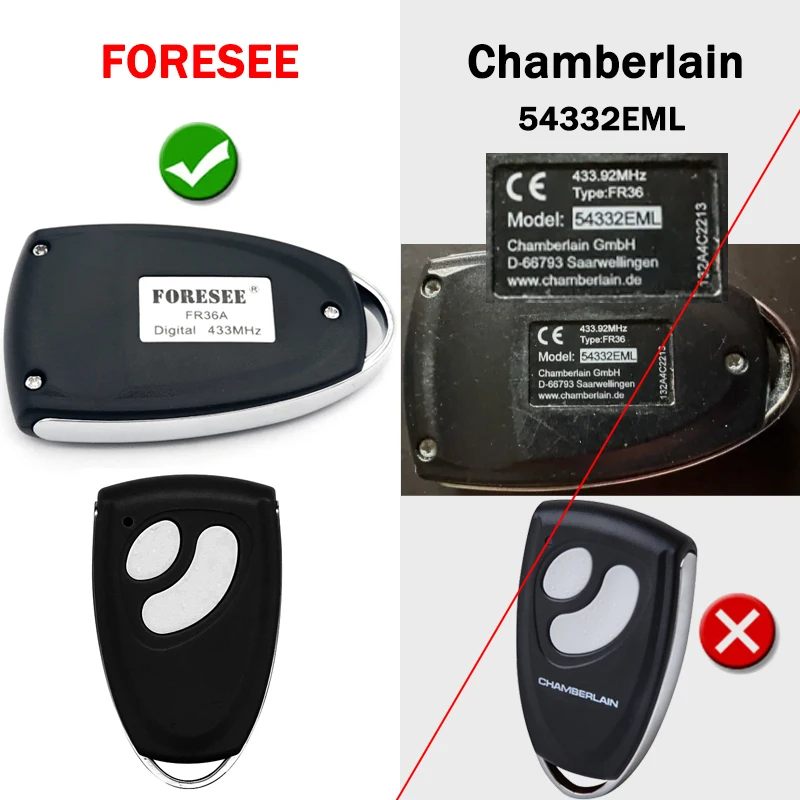 Фото Пульт дистанционного управления FORESEE FR36A FR36 FR36B FR30 FR32 FR38 FR42 FR46 FR1 FR4 FR11 для открывателей ворот FORESEE F500 F500G F500B F500M №2