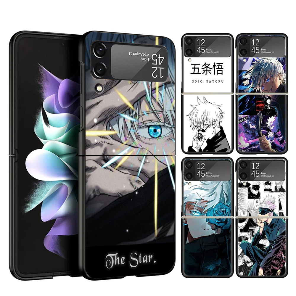Фото Чехол для телефона Kaisens Jujutsus Gojo Satoru, чехол для Samsung Galaxy Z Flip 6 5 4 3 5G ZFlip6 ZFlip5 ZFlip4 ZFlip3, черный твердый тренд №1