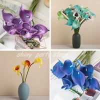 34 5cm mini calla simulation flowers gem blue red green milky white pink calla plant home decoration fake flower wholesale