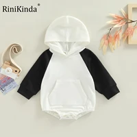 rinikinda 2022 autumn baby boys girls clothes cute korean kids hoodie romper soft confortable bodysuits childrens clothing