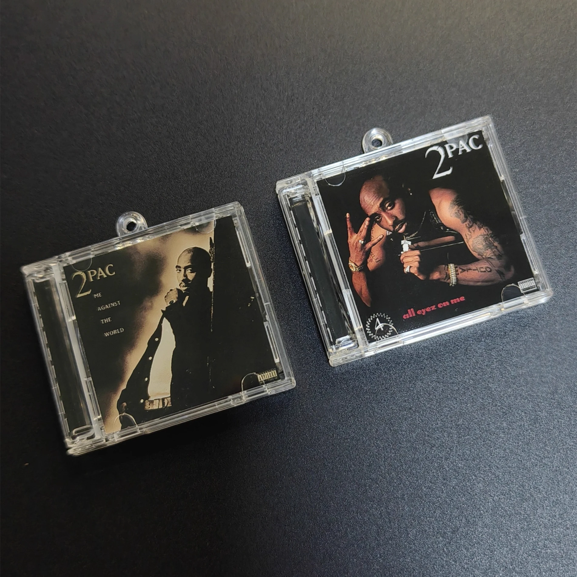 Фото Gangsta Rap Makaveli 2pac MINI Music CD NFC Брелок для ключей Play Song All Eyez on Me Альбом Me Against The World Брелок для косплея Подвеска №1