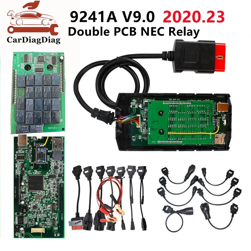 Сканер VD150 TCS Pro 9241A V9.0 V9.1 OBD2, USB BT версия 2021,11, двойная печатная плата, реле NEC для нескольких автомобилей, грузовиков, диагностический инструмент
