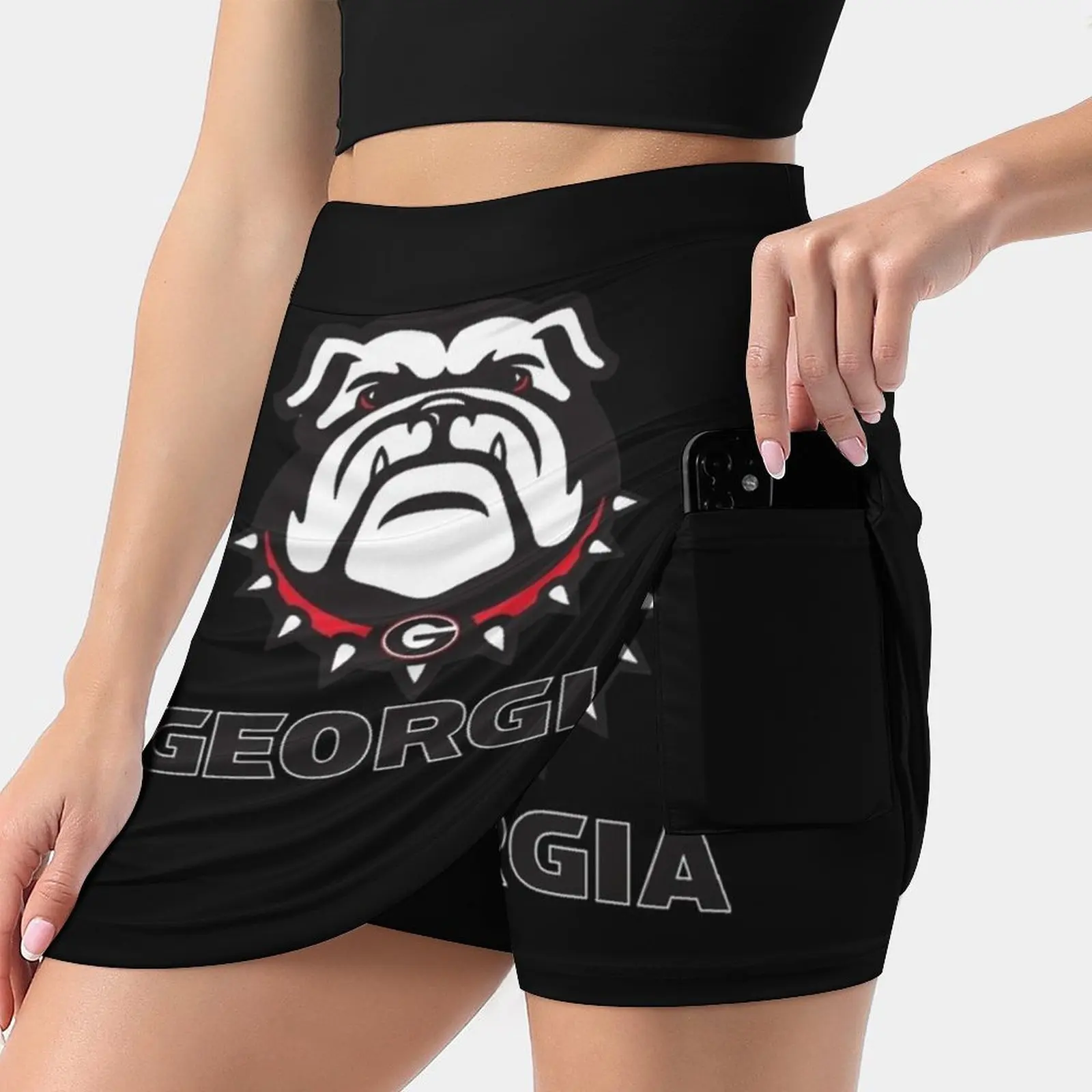 

Рубашка Georgia Bulldogs | Футболка Bulldog | Женская Спортивная юбка Bulldog с карманами, модная юбка в Корейском стиле 4Xl