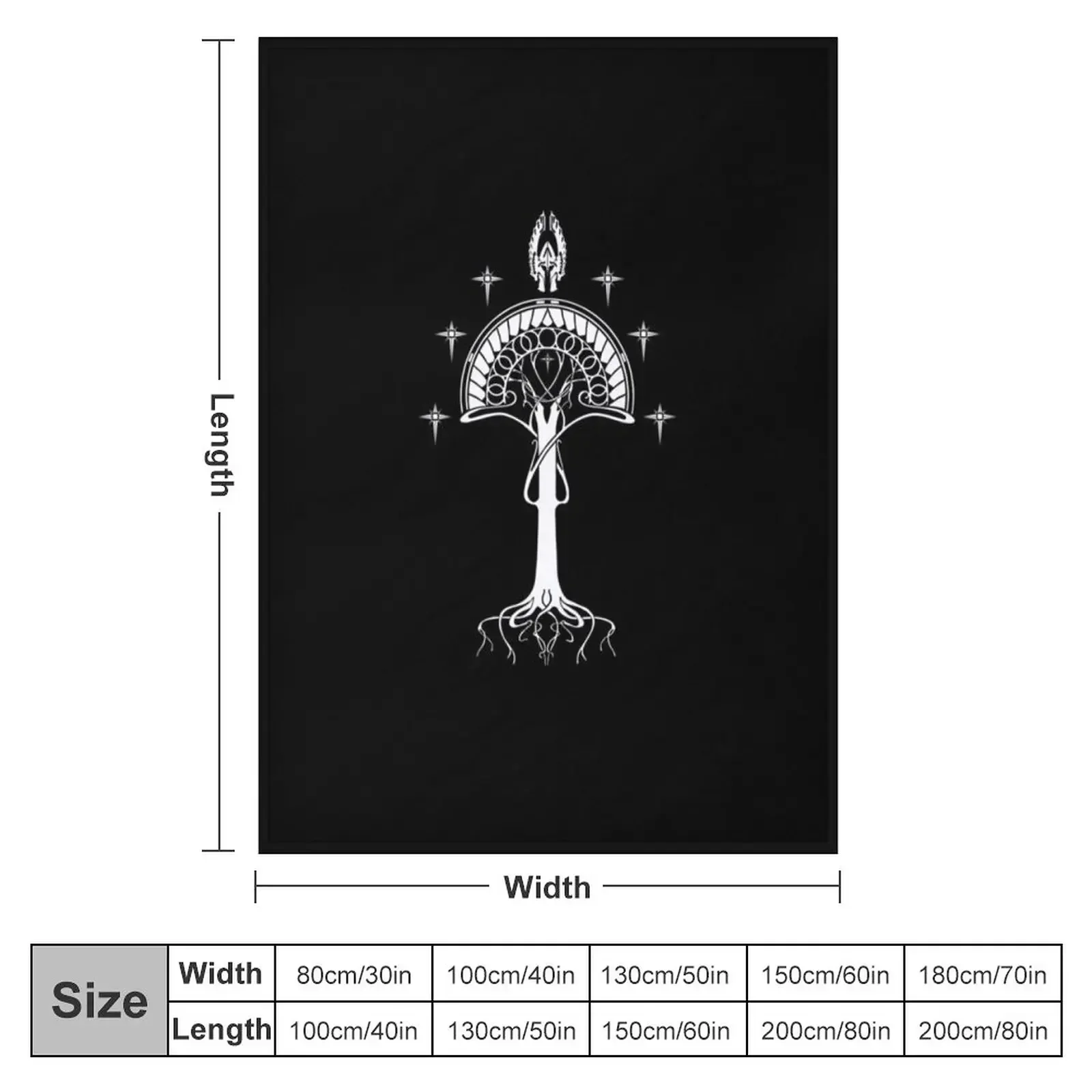 Одеяло Sigil of the uk Arnor and Gondor (черная модель гондора) одеяло идеи для подарка на день