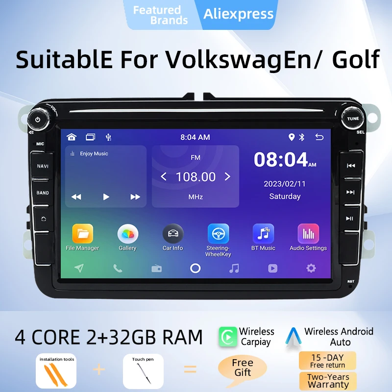 Автомобильное Мультимедийное Радио Double Din Android 13