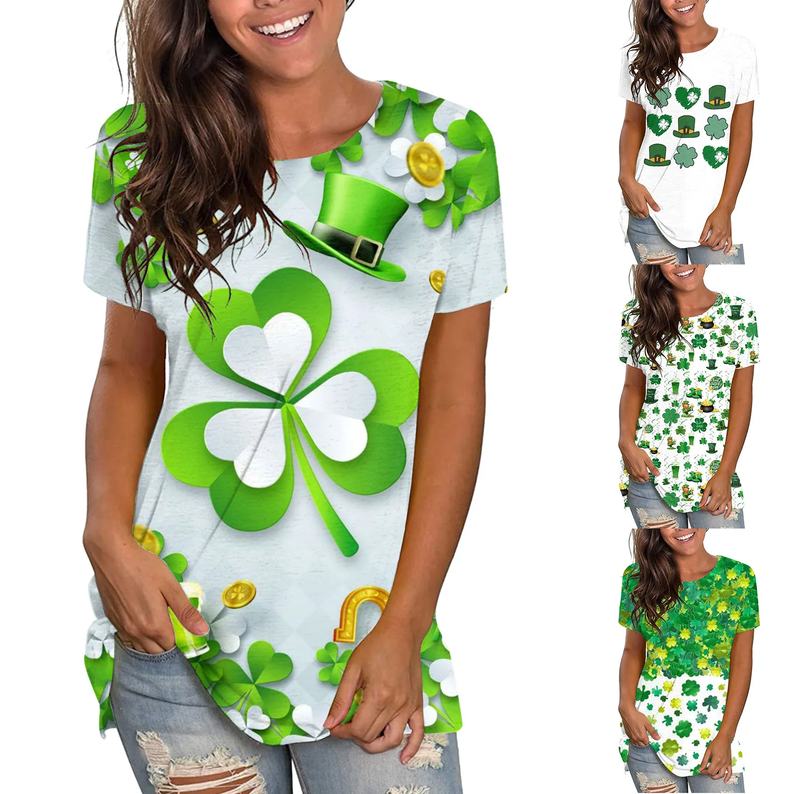 

Женская Повседневная футболка с коротким рукавом и принтом, топ, одежда для йоги