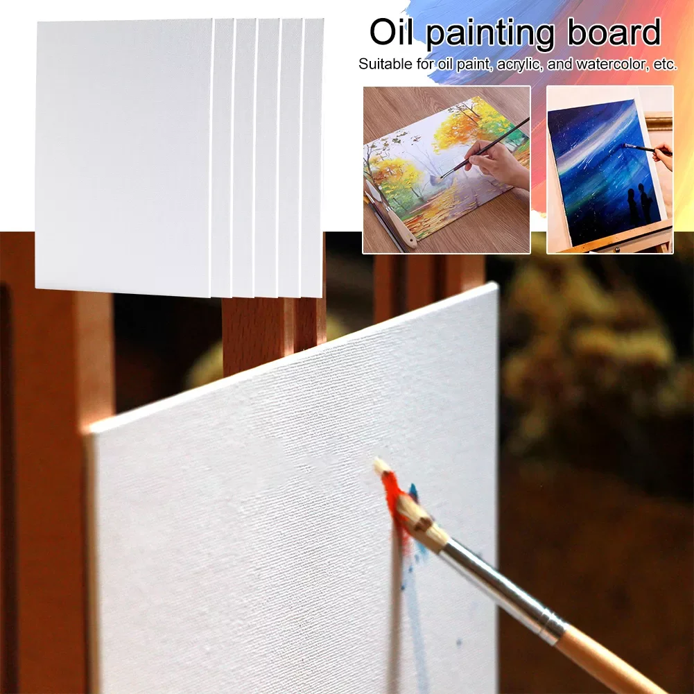 

10pcs White Blank Accessories Board Canvas Panel Portable Artist Acrylic Paint Oil Painting Art Supplies Watercolor Beginner