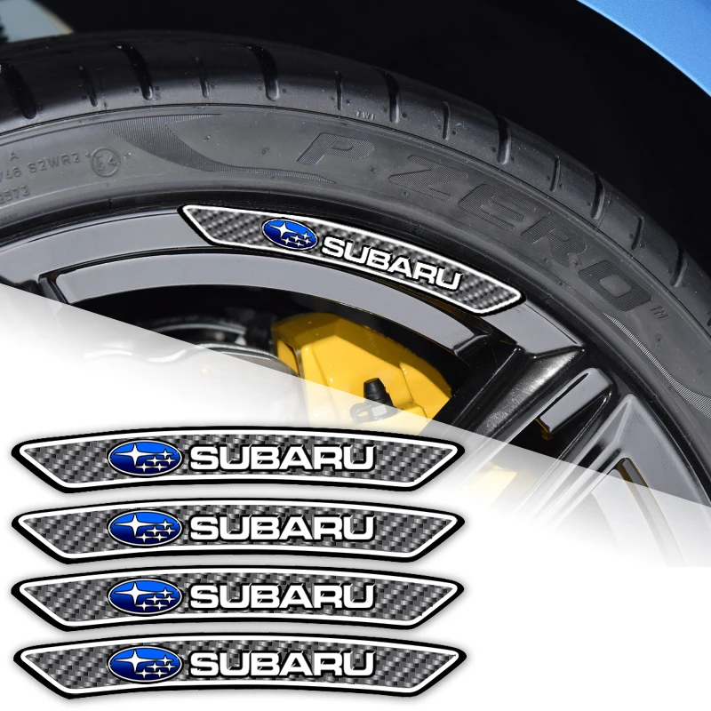 

3D Aluminum Wheel Hub Sticker Decals Auto Badge Rim Decoration for Subaru Forester Impreza Legacy Outback STI Car Accessories