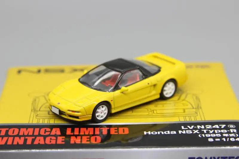 TLV Domeca 1:64 Alloy Yellow Touring Car NSX Sports Car Model Type-R for Honda Tomytec