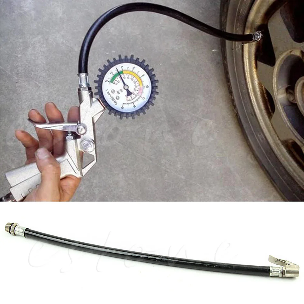 

1Pc Motorcycle Bike Car Flexible Clip On Air Tyre Tire Chuck Inflator Hose Dropshipping