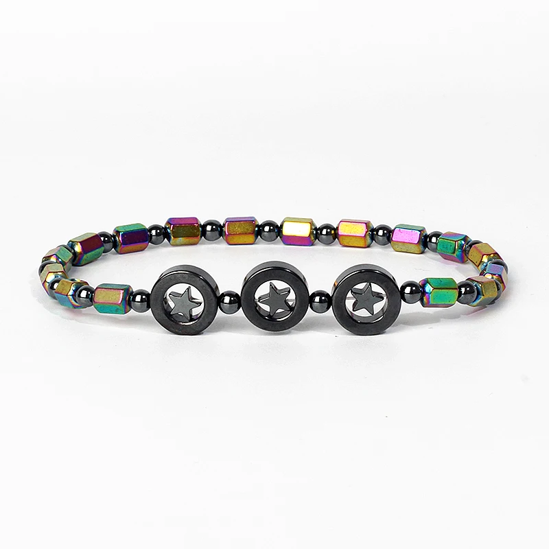 Браслеты из натурального камня для мужчин 4 мм 6 бусины эластичный браслет