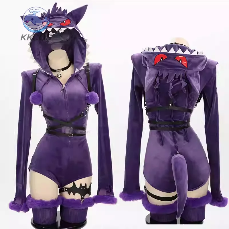 Фото Gengar Gangar пижамы косплей костюм Хэллоуин Рождество аниме вечерние игры Comic Con повседневная одежда KKCos №1
