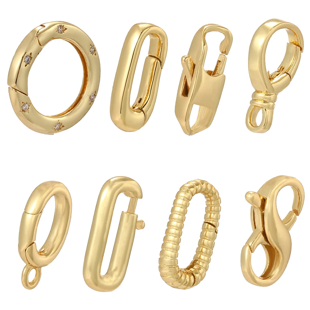 

Gold Color Can Be Opened Clasp Charms for Jewelry Making Supplies Spring Clasp Dijes Diy Bracelet Necklace Excellent Quality