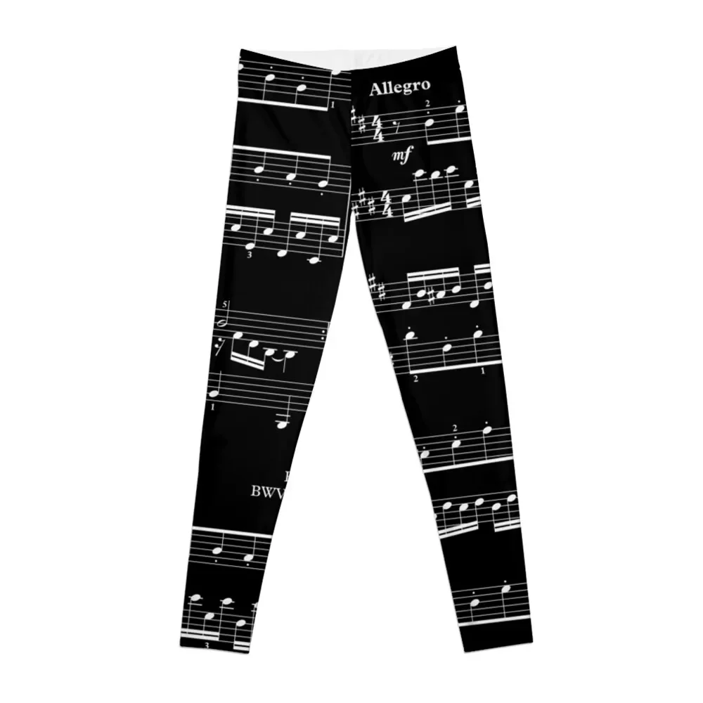 Женские леггинсы Johann Себастьян бахиса черно-белые с изображением героев