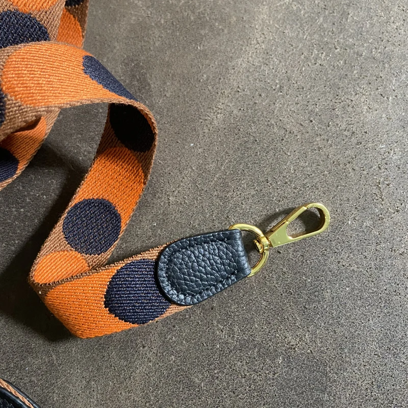 Evelyn Bag With Shoulder Strap Color Woven Canvas Shoulder Strap All-match Leather Diagonal Bag Strap Accessories