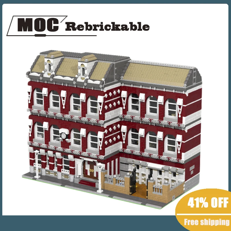 

New 6302PCS Hot Sale Street View Model Moc Modular Building School DIY Children Toys Birthday Gifts Christmas Building Blocks