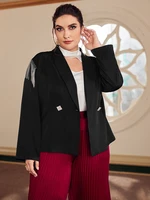 toleen clearance price outfits fashion women large plus size coat 2022 spring black elegant suit outwear evening party clothing