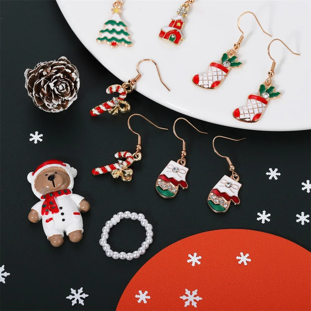Новинка, серебряные серьги S925, Рождественская серия, женские серьги-подвески в виде оленя, снежинки, милые подарочные украшения