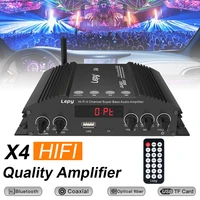 audio 4 channel car sound power stereo amplifier mini hifi digital amp for speakers treble bass bluetooth compatible for car