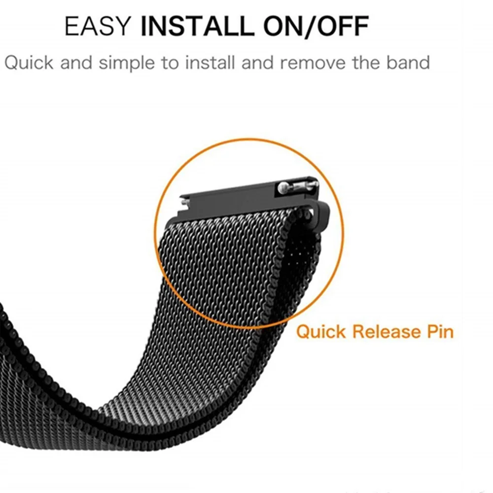 Magnetic Loop Band For Xiaomi Mi Watch Color 2 Mibro Air Smartwatch Metal Bracelet For Huami Amazfit GTS 3 GTR 3 Zepp E Z Strap