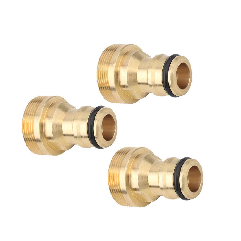 

3 Pieces Brass Tap Connector Detachable Electroplated Replacement Kitchen Basin Car Washer Faucet Adapter Hardware