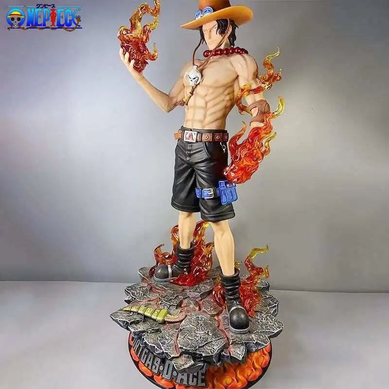 

24.5cm Anime One Piece Portgas D Ace Figure Gk Flame Scene Manga Statue Pvc Action Figurine Collectible Model Gift Toys