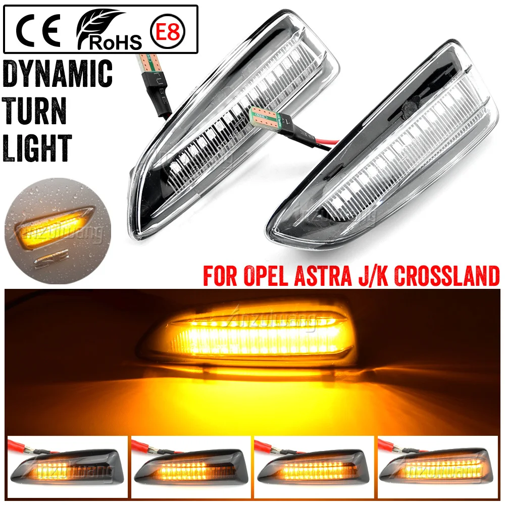 

LED Dynamic Turn Signal Light Side Marker Lamp For Opel For Vauxhall Astra J K Crossland X Grandland Insignia B Zafira C