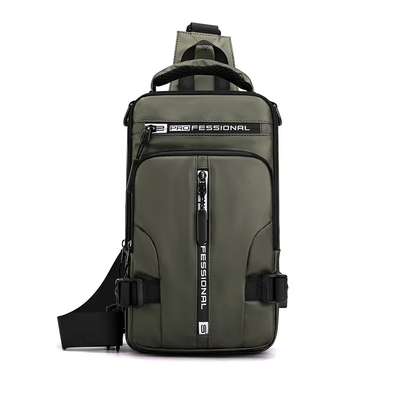 New Men's Multi Function Chest Bag Fashion Leisure One Shoulder Oblique Shoulder Bag Waterproof Space Cloth Backpack