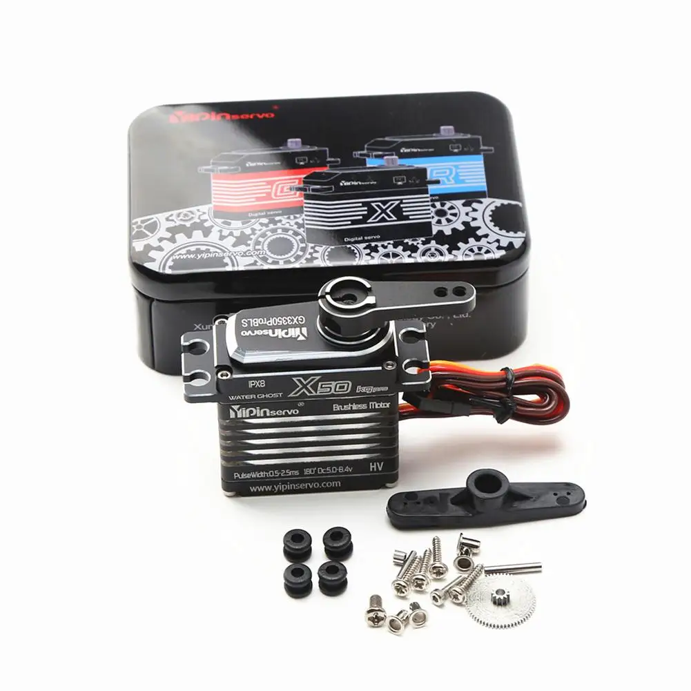 

X50 50kg High Speed Voltage Steel Gears Waterproof Brushless Digital Servo Rc Car Crawler Arduino Robot Industry Drop Shipping