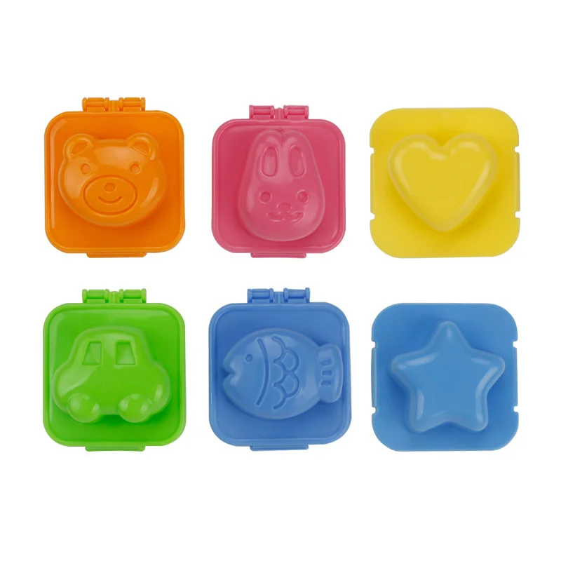 1/2Pcs Boiled Egg Mold Cute Cartoon 3D Ring Mould Bento Maker Cutter Decorating Tool Kitchen Accessories Baking |