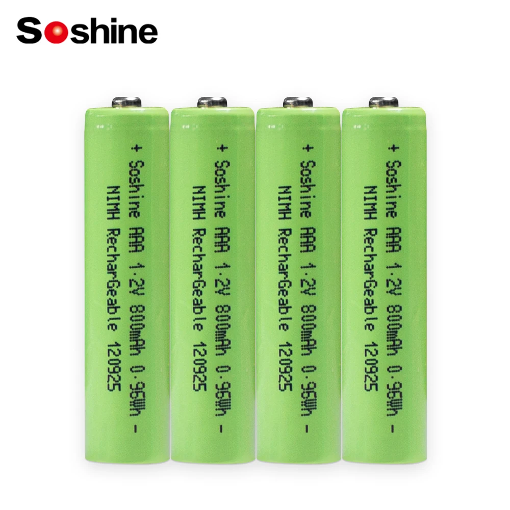 Фото Аккумуляторы Soshine AAA NI-MH 1.2V 800mAh, перезаряжаемые, высокой емкости, для автомобильных пультов, игрушек, фонариков, камер №3