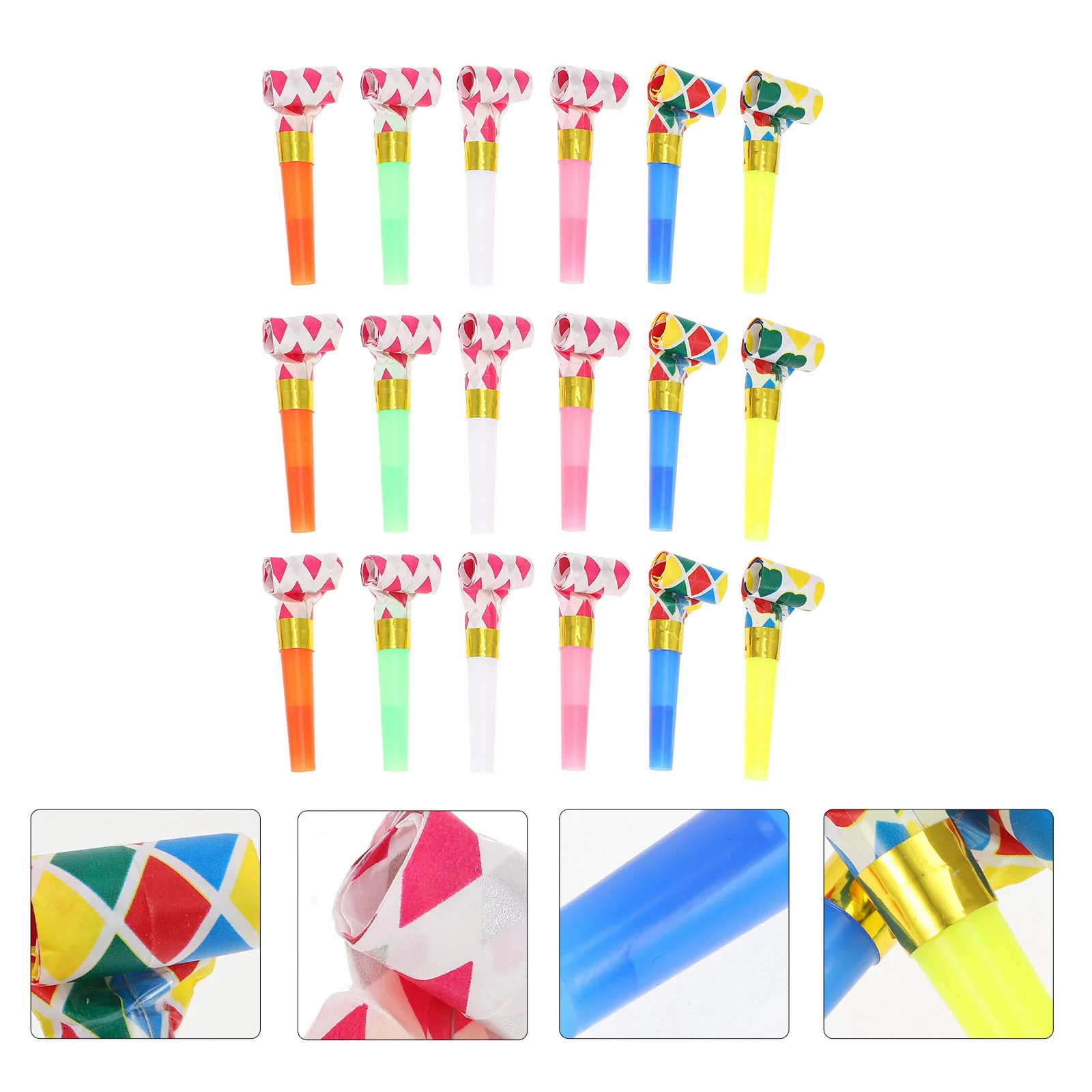 

100Pcs Children Party Blowouts Whistles Party Blower Noise Maker Random Type