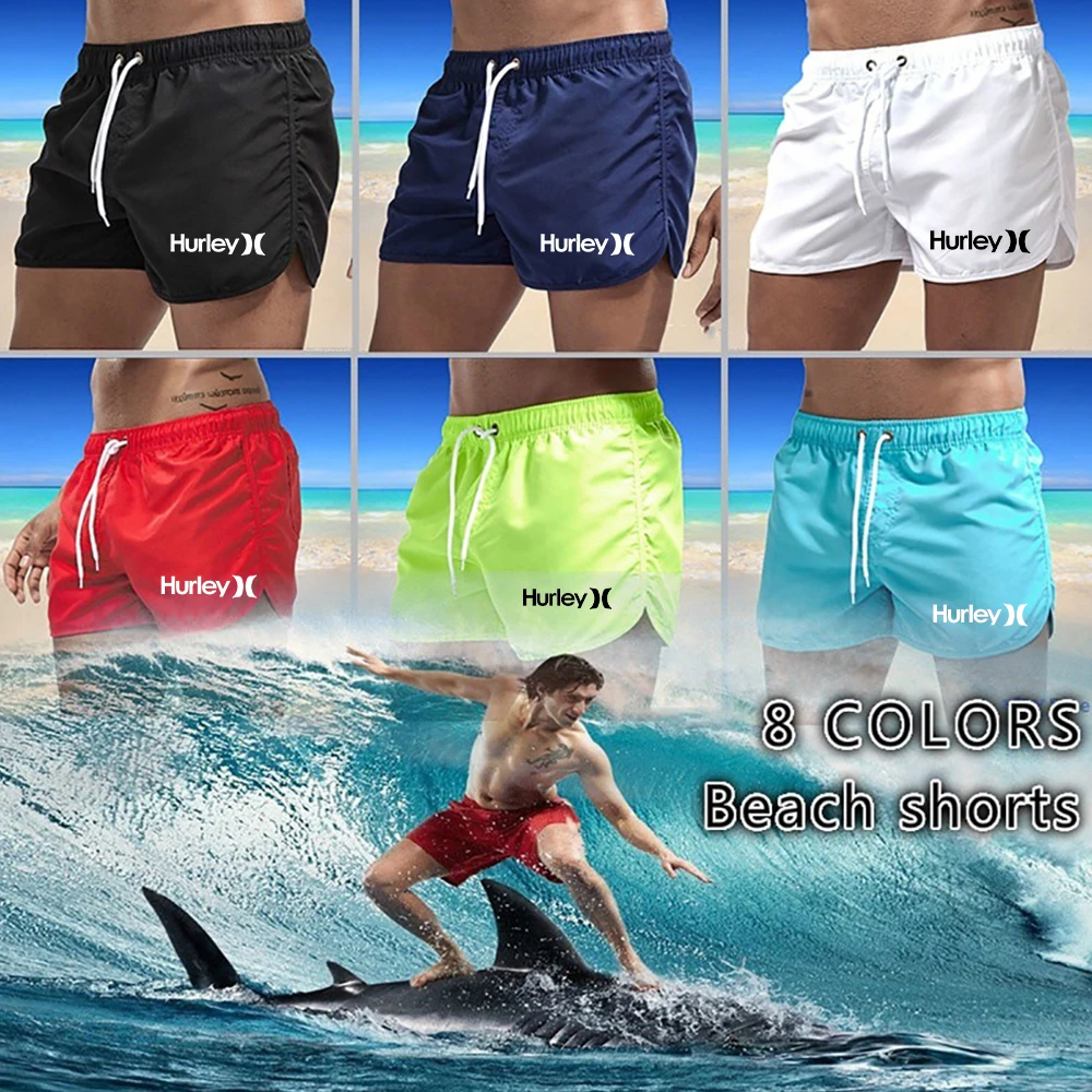 

Summer New Men's Swimwear Shorts Brand Man Swimsuit Beachwear Swim Trunks Low Waist Breathable male Beach Wear Surf 9colors