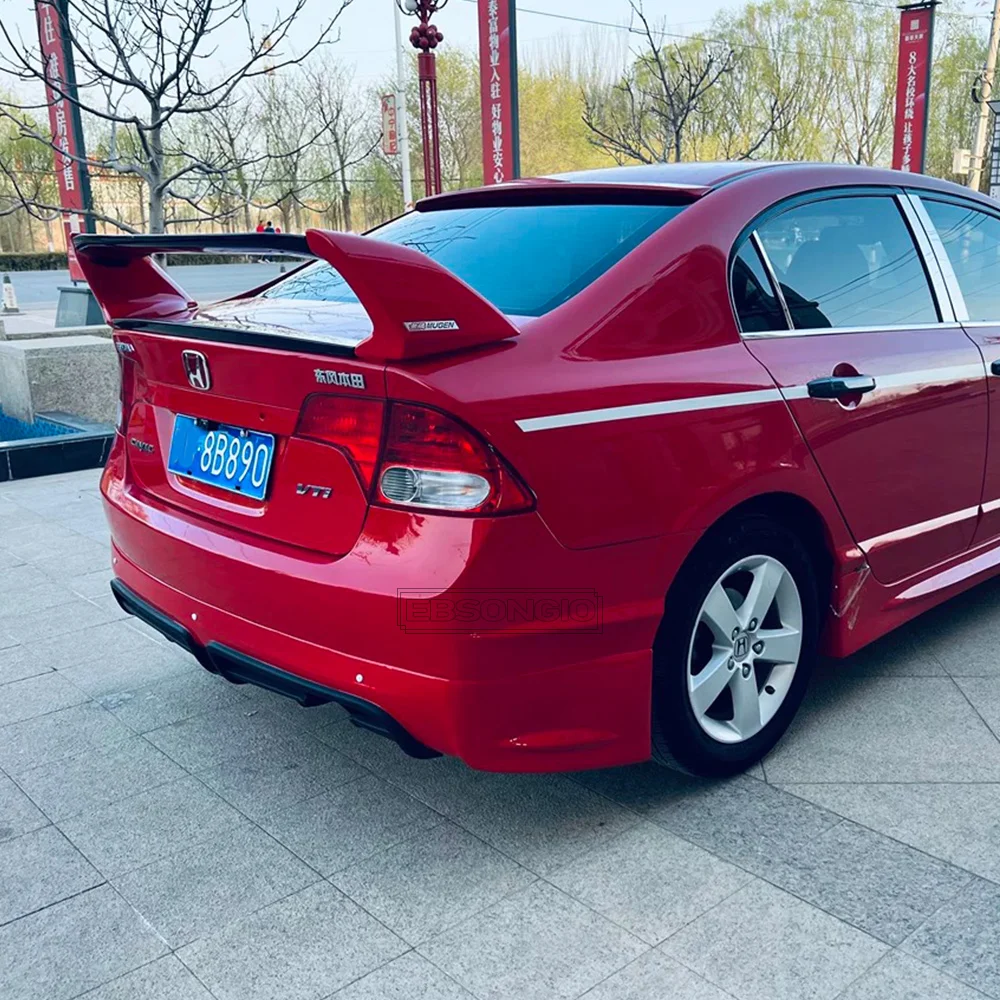 Фото Для 2006-2011 Honda Civic Sedan 4-дверный ABS-пластик задний спойлер на крыло багажника FD2 FA2 четыре части 2006 2007 2008 2009 2010 2011 №5