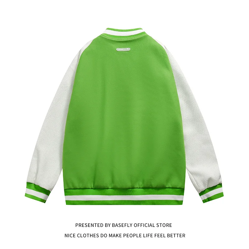 

Куртка-бомбер унисекс из ПУ кожи, с вышивкой и надписью