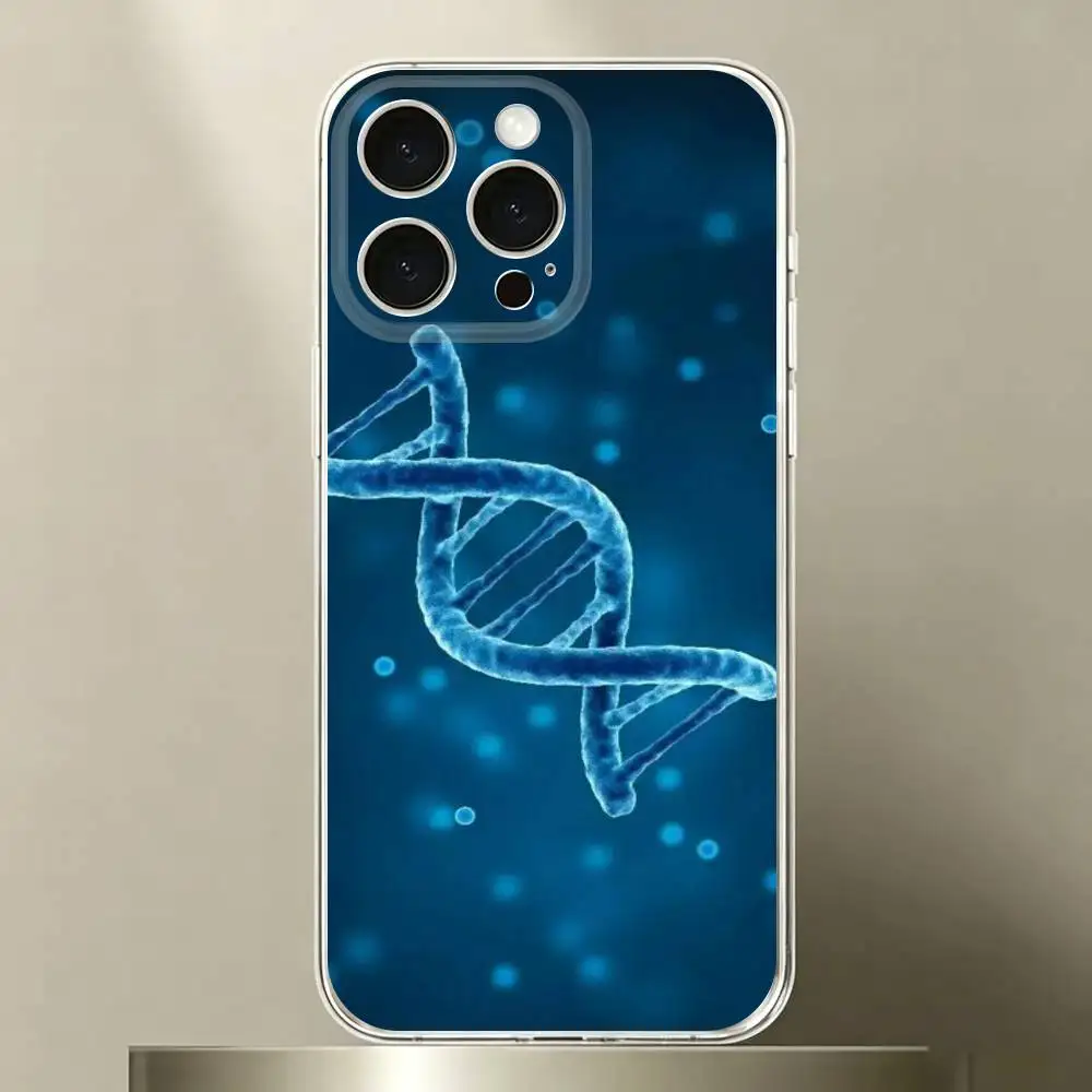 Чехол для телефона с дизайном двойной спирали ДНК для iPhone 17 Air 16 15 14 13 12 11 Pro Max Plus (art.: 3920dbbffdff1) - 3920dbbffdff1