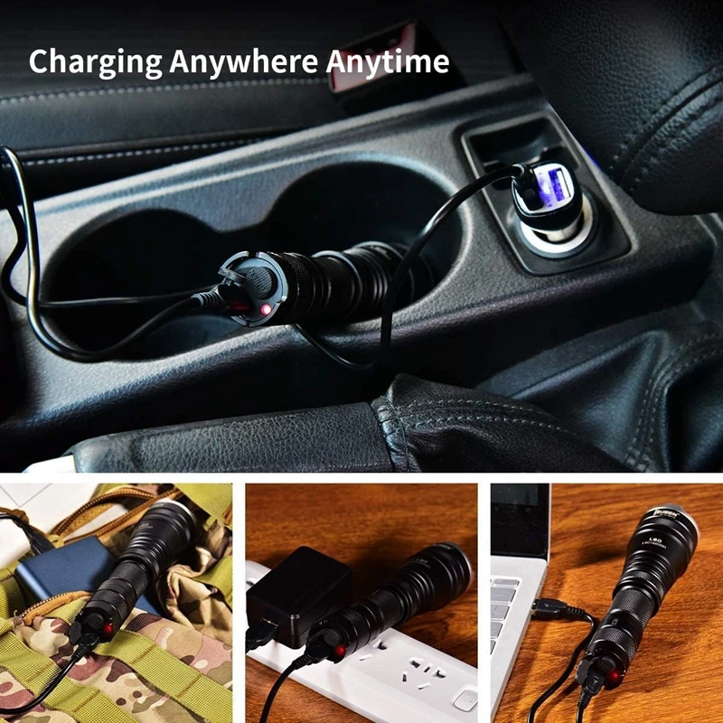 WUBEN L60 перезаряжаемый тактический фонарик 1200 люмен масштабируемый