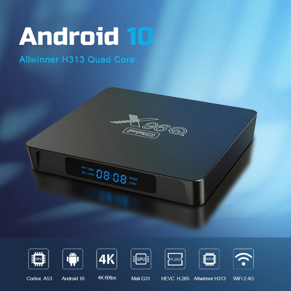 2022 X96Q PRO Новая Приставка Smart TV Android 10 Allwinner H313 2 4 GWiFi 4K HD телеприставка PK X96 mini |