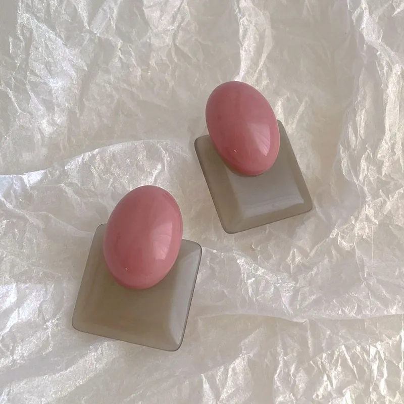 Красочные акриловые серьги Draweye для женщин винтажные геометрические корейские