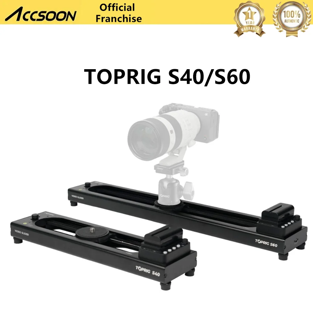 

Accsoon S40/S60 Multi-axis Motorized Slider for DSLR Camera Portable Rail System Stable focus video shooting APP Control