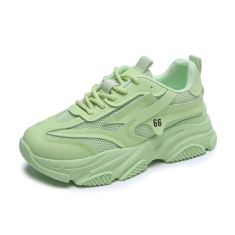 

Women Sneakers Fashion Chunky Sneakers Casual Autumn Reflective Comfortable Thick Sole White Dad Flats Platform Shoes A8-49