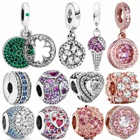 hot 925 sterling silver beads sparkling pave multiple zircons fit original pandora charms mybeboa bracelets women diy jewelry