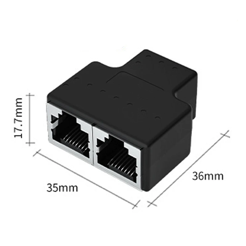 Разветвитель RJ45 соединители адаптер соединитель удлинитель женский от 1 до 2