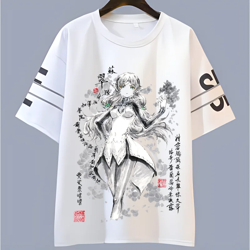 

Новые футболки с изображением дяди из другого мира, аниме футболка, мужская и женская одежда, индивидуальная чернильная ткань