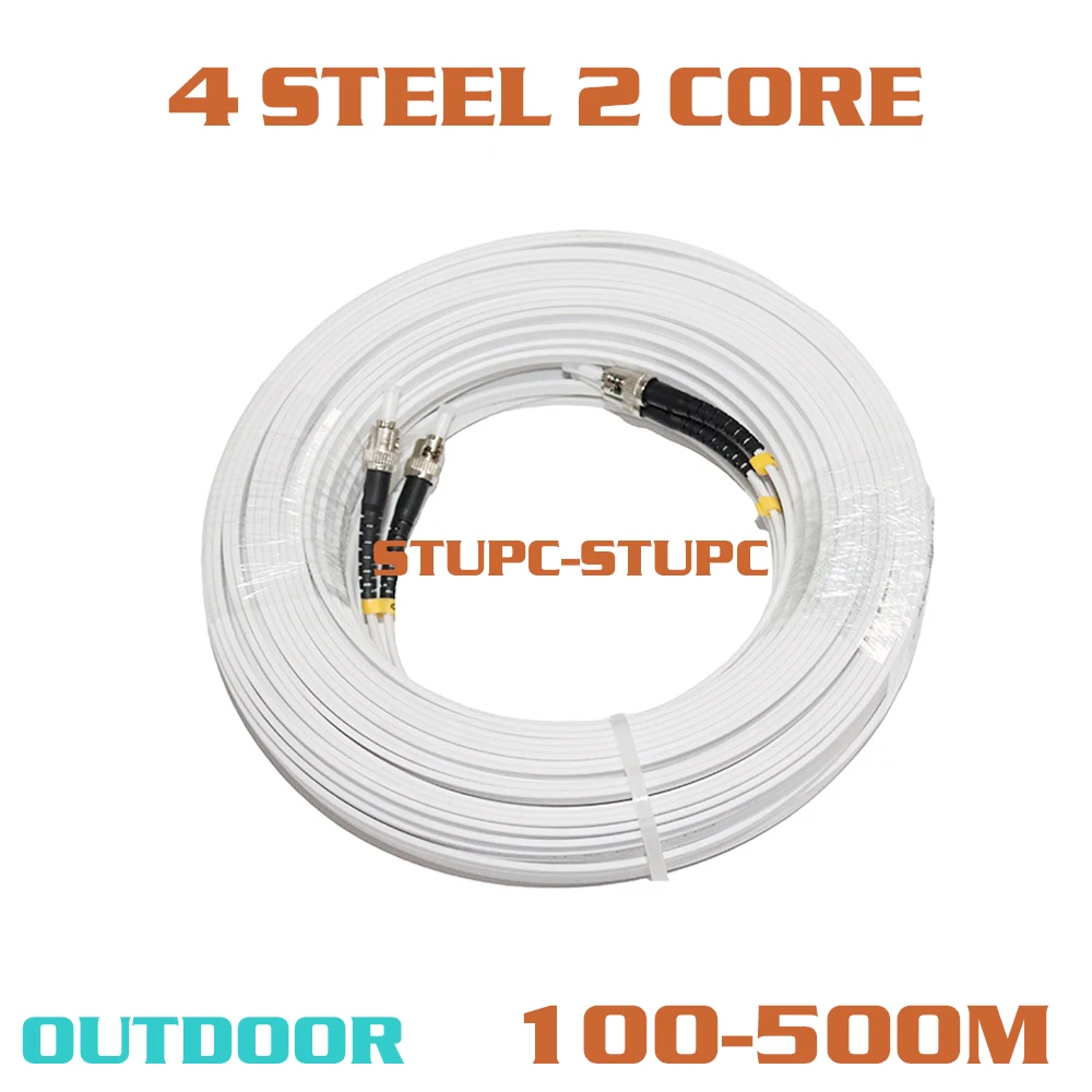 STUPC Drop Optic Cable Outdoor FTTH Fiber 4 Steel 2 Core G657A1 100-500m Single Mode