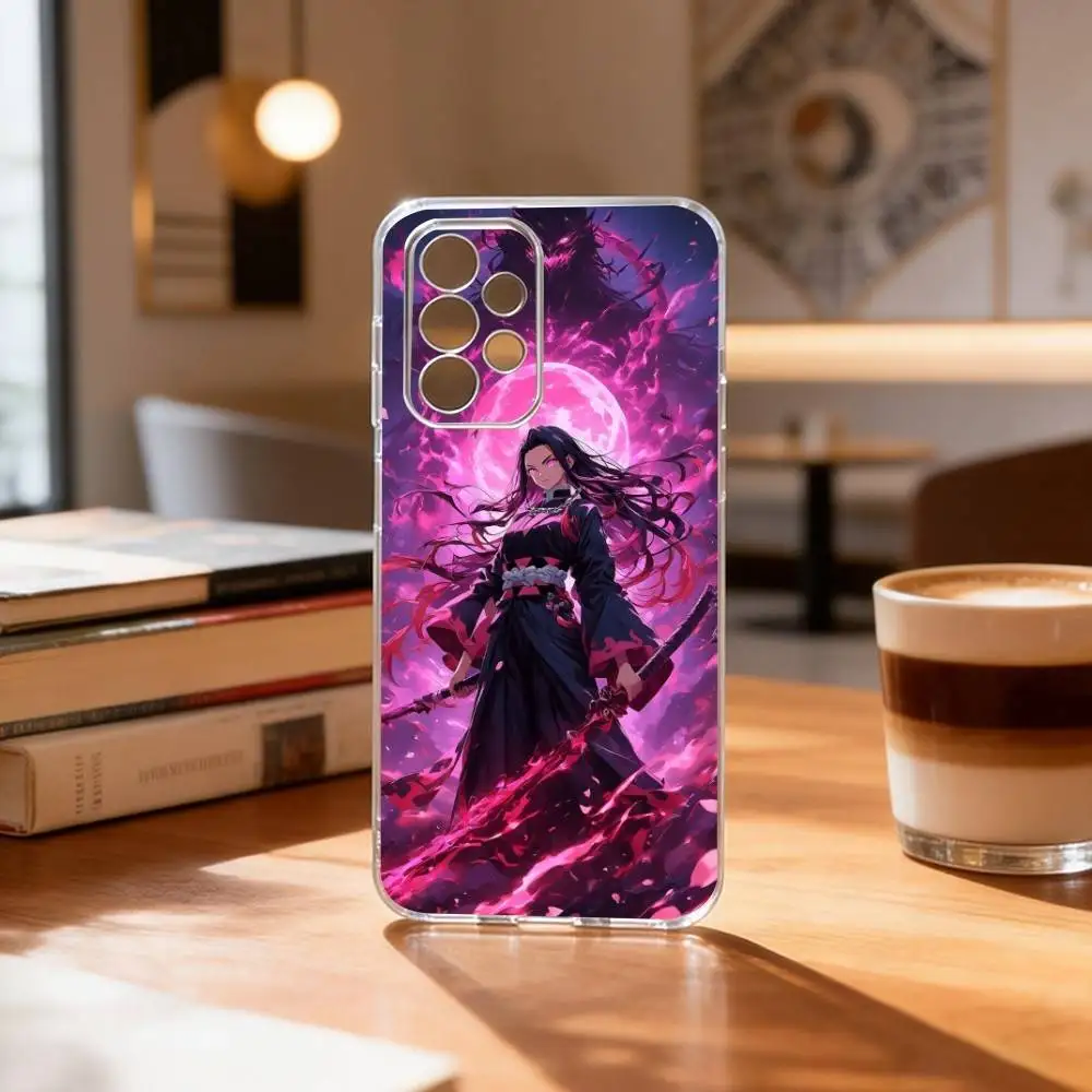 Фото Прозрачный чехол для телефона Demon Slayer Tanjiro Nezuko для Samsung S25, S24, S21, S22, S23, S30, Ultra, S20, Plus, Fe №3
