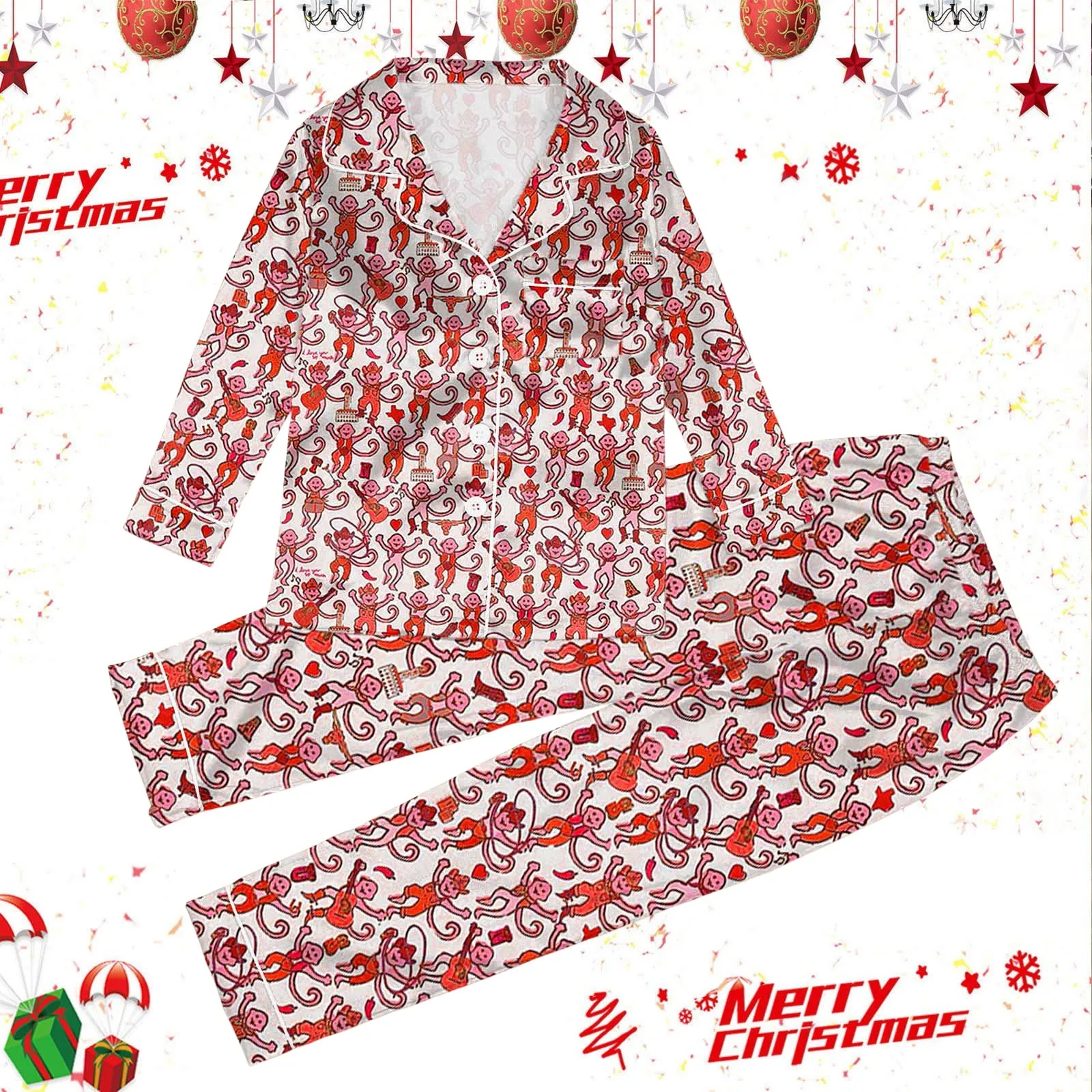 Пижамы с рисунком обезьяны рубашка брюки пижамные костюмы для детей детский