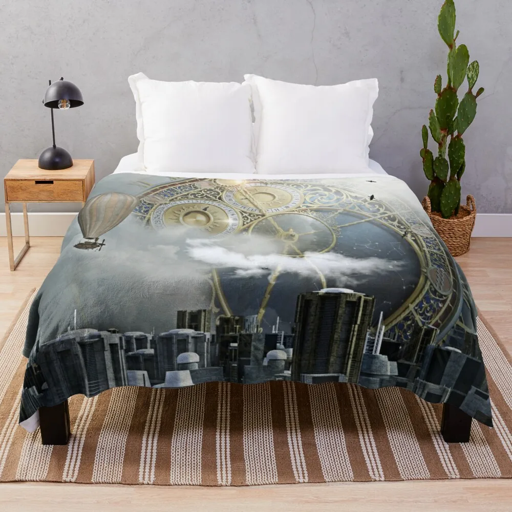 

Steampunk - Fantasy worlds | 19th Century Steam-powered MachineryThrow Blanket